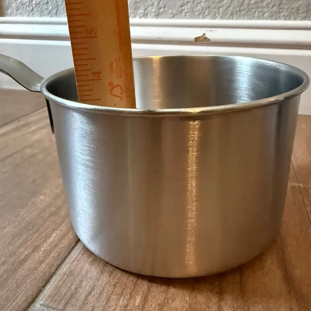 Vintage U.S.N Carrollton MFG United States Navy Sauce Pan Ship Galley Stainless